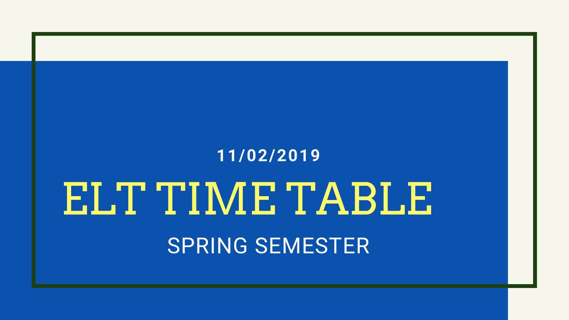 Tishk International University | ELT education Department