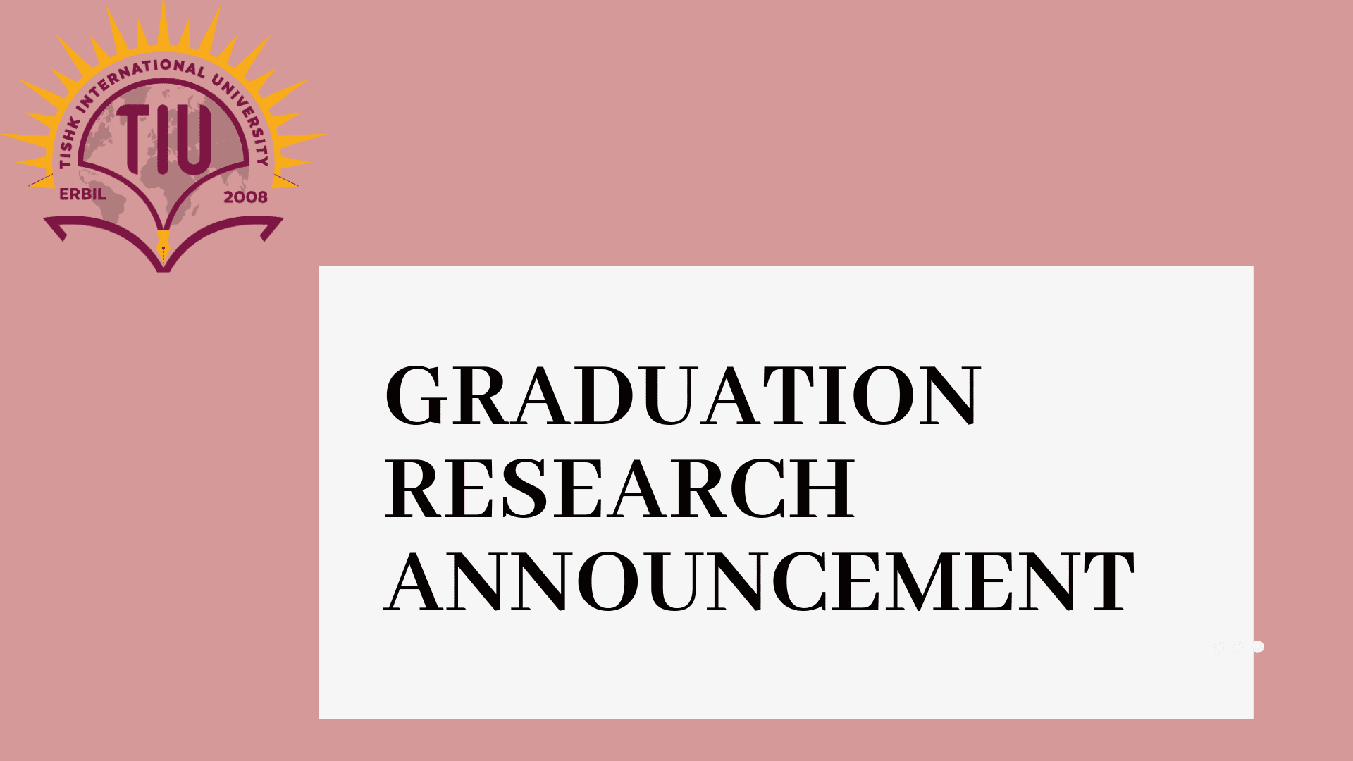 Tishk International University | ELT education Department