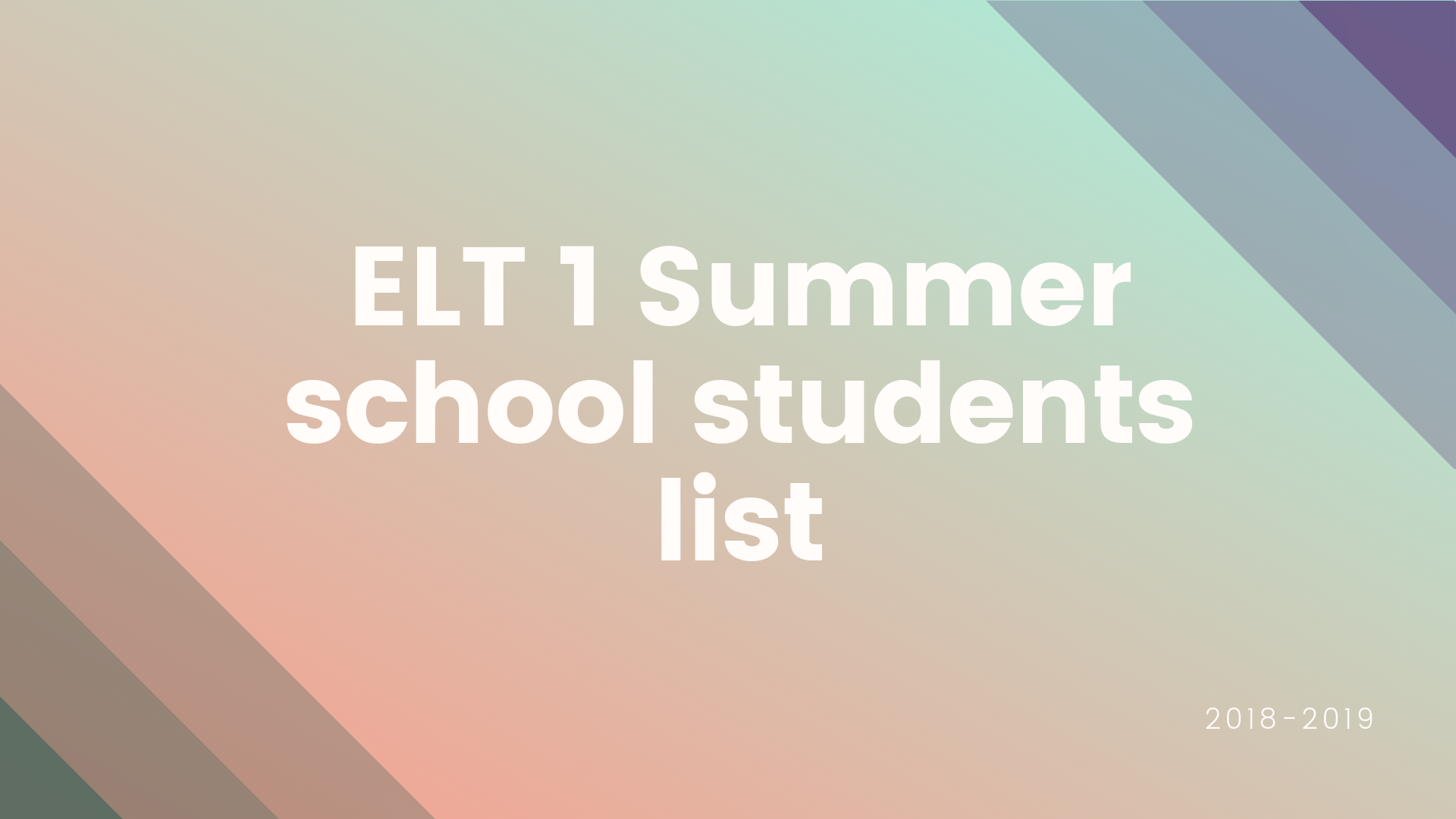 Tishk International University | ELT education Department