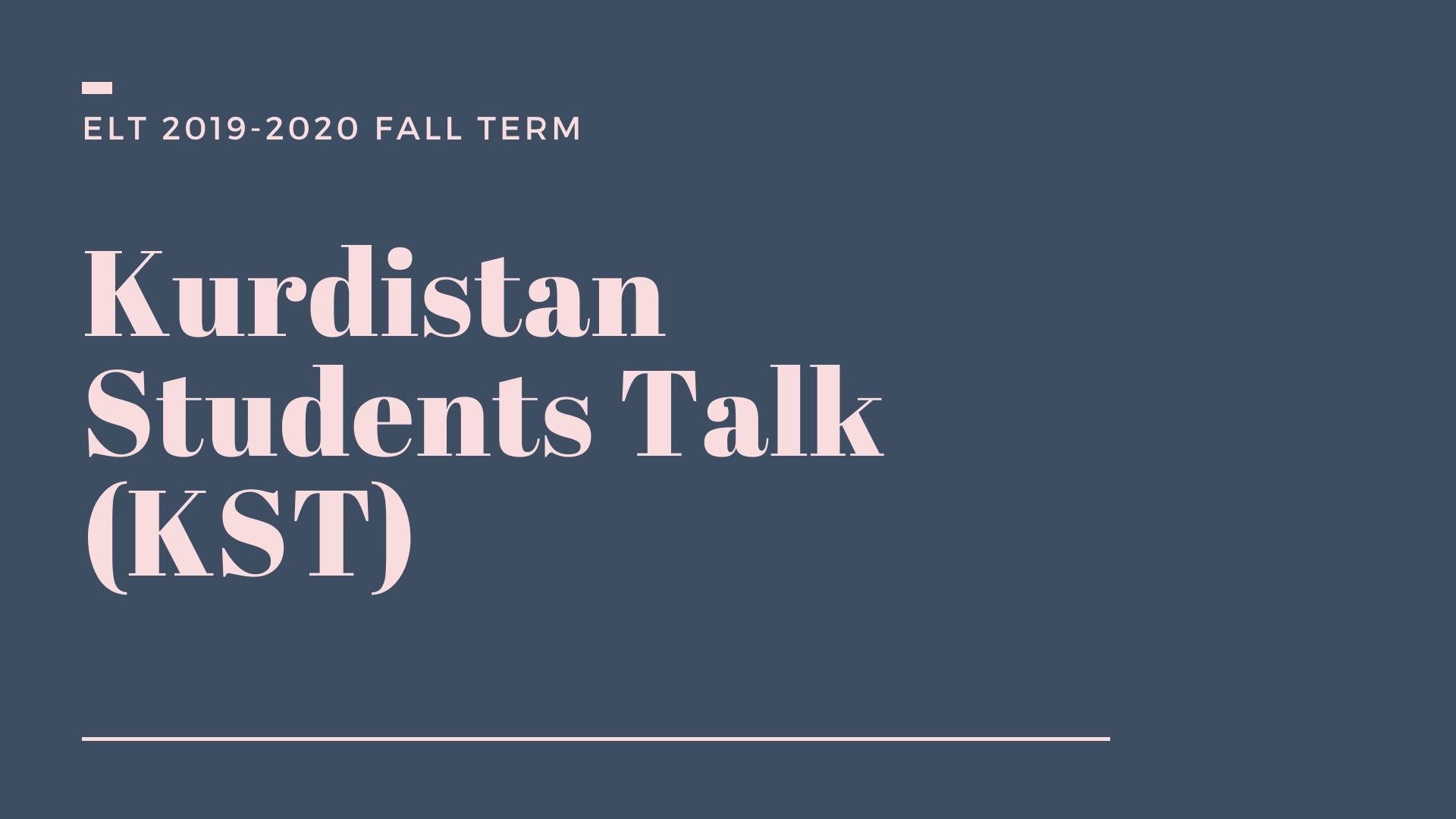 Tishk International University | ELT education Department