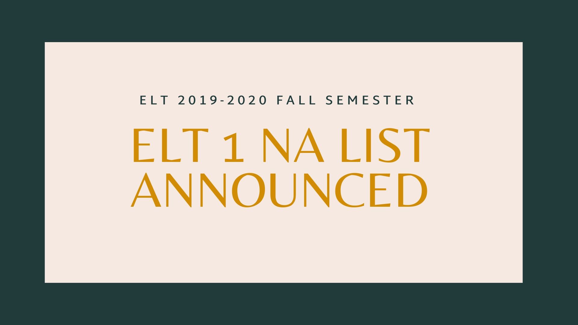 Tishk International University | ELT education Department