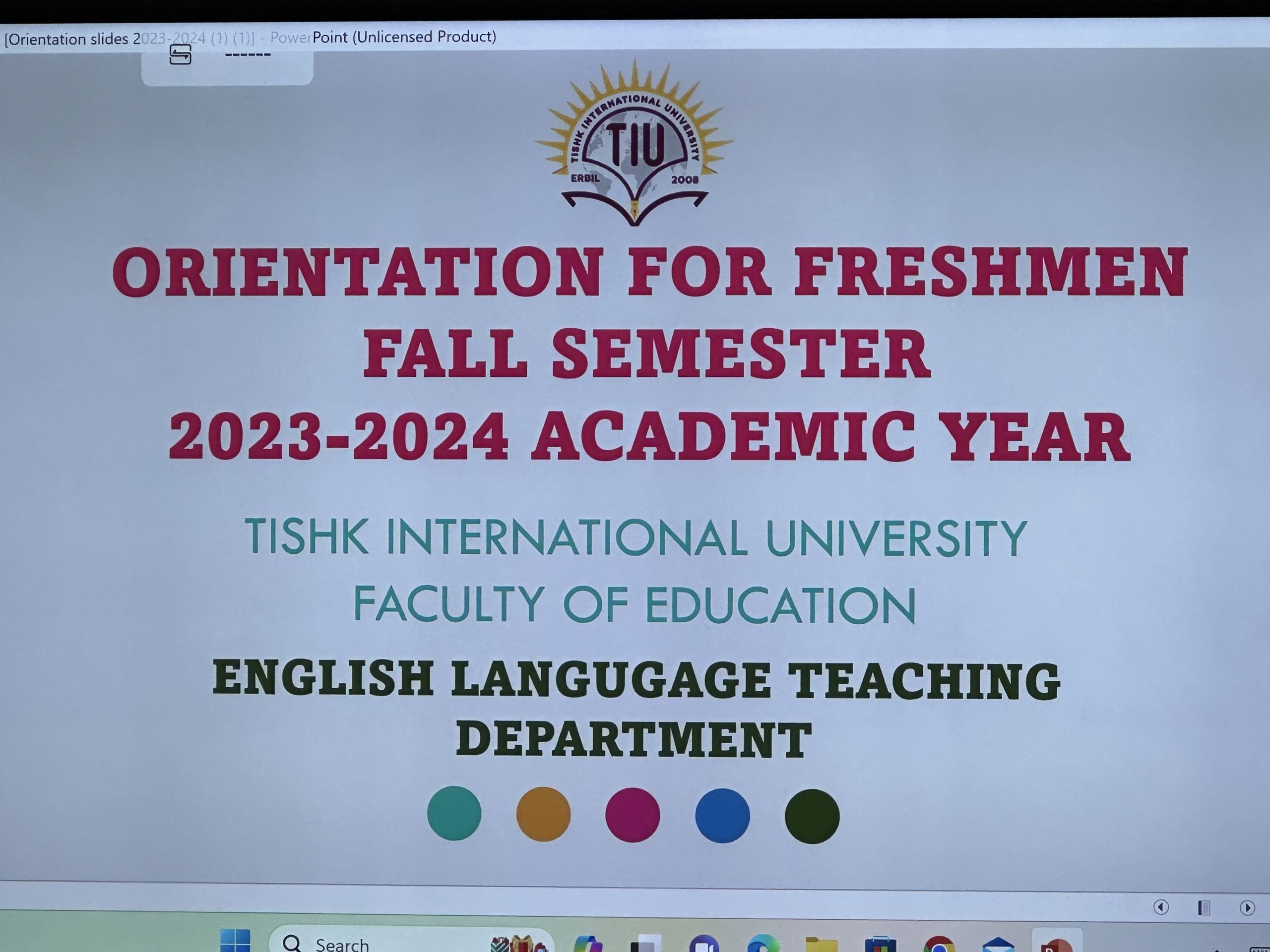 Tishk International University | ELT education Department