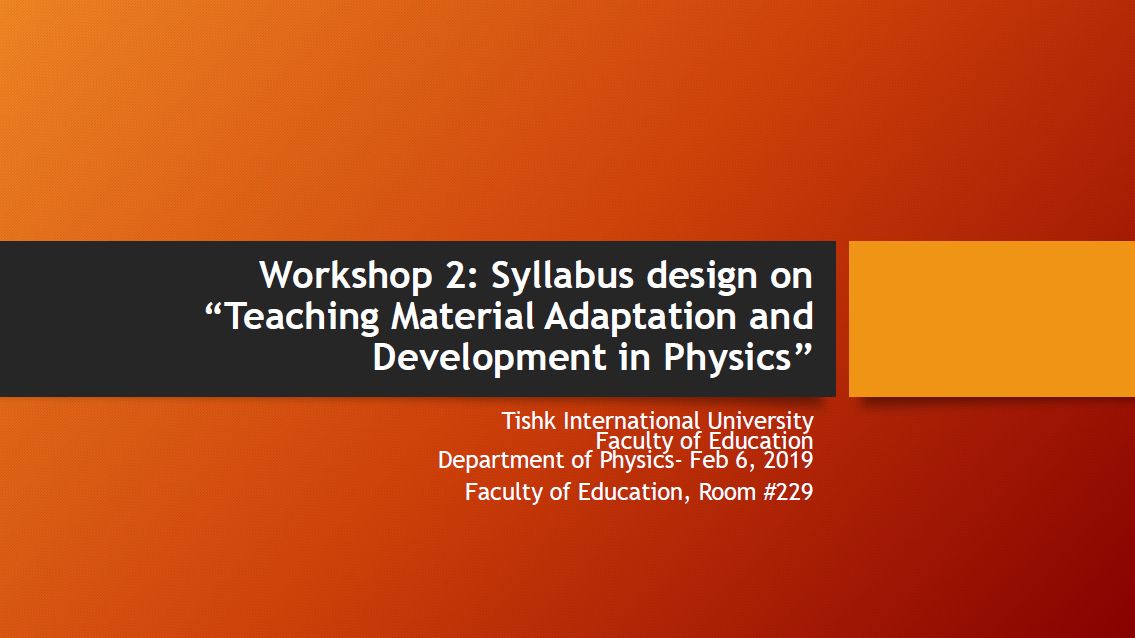 Tishk International University | physic Education Department