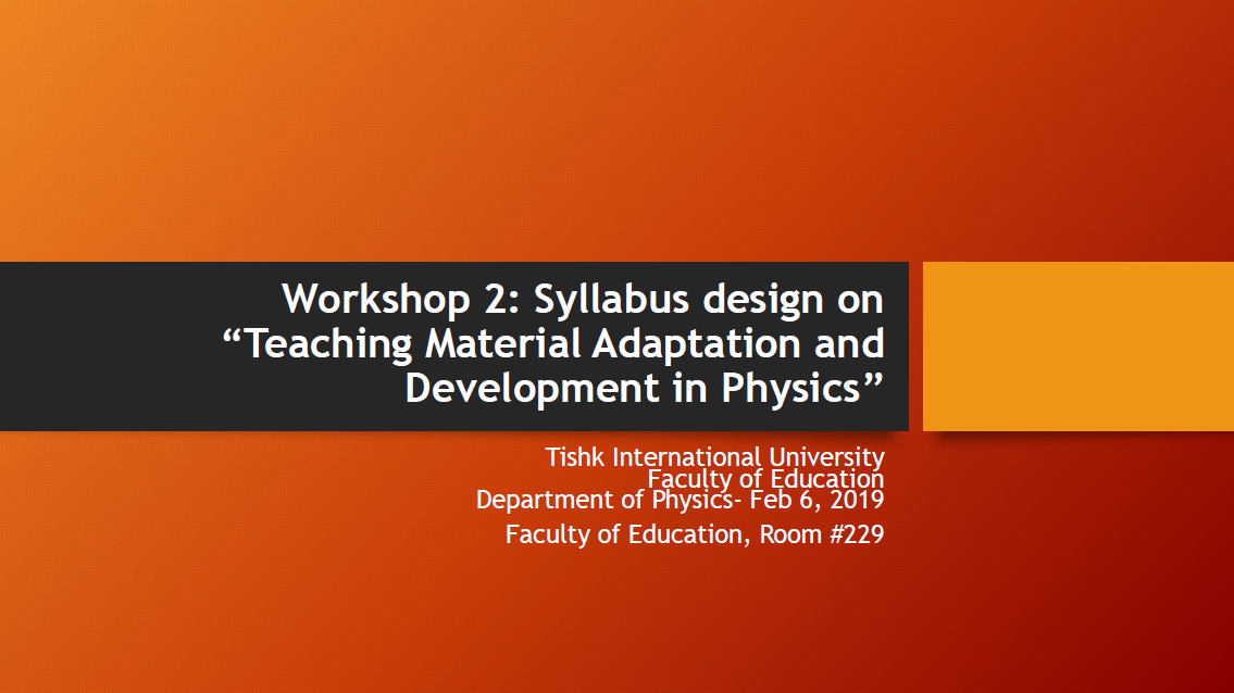 Tishk International University | physic Education Department