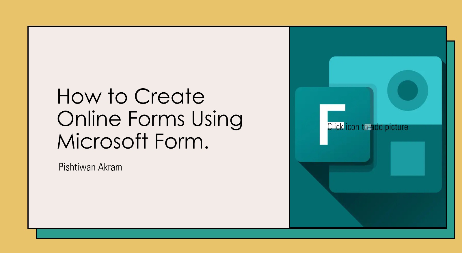 Departmental Seminar How To Create Online Forms Using Microsoft Forms 